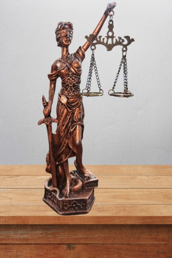 Themis(Adalet)  Biblo 22 Cm Mitolojik Kahraman Heykel Dekor Hediyelik Eşya