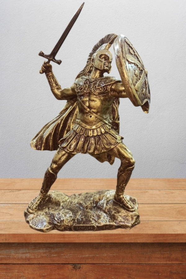 Akhilleus Biblo 25 Cm Mitolojik Kahraman Heykel Dekor Hediyelik Eşya