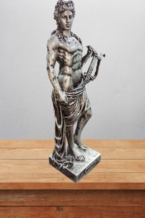 Apollon  Biblo 25 Cm Mitolojik Kahraman Heykel Dekor Hediyelik Eşya