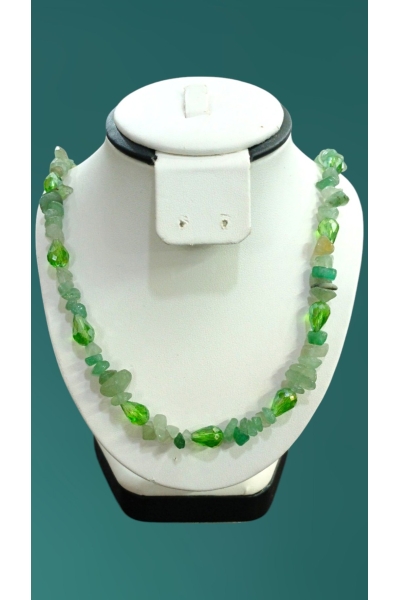 Aventurin Doğal Taş Kolye Kırık Taş 