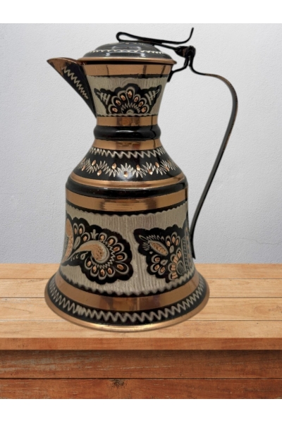 Bakır Güğüm İşlemeli Hediyelik 15 Cm