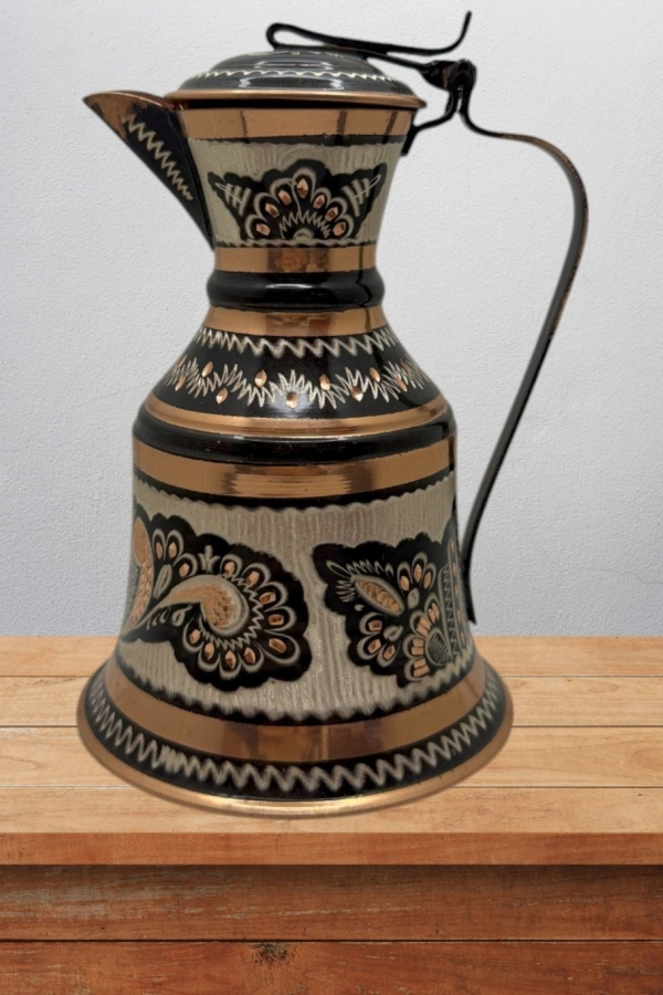Bakır Güğüm İşlemeli Hediyelik 15 Cm