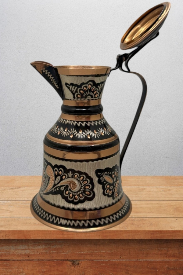 Bakır Güğüm İşlemeli Hediyelik 15 Cm
