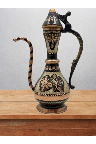 Bakır İbrik İşlemeli Hediyelik No:3 18 Cm