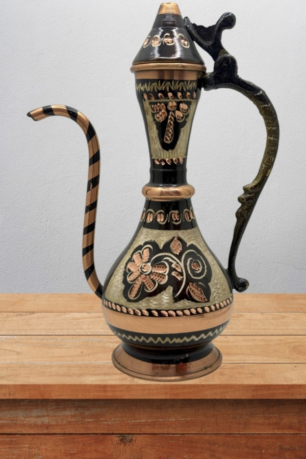 Bakır İbrik İşlemeli Hediyelik No:3 18 Cm