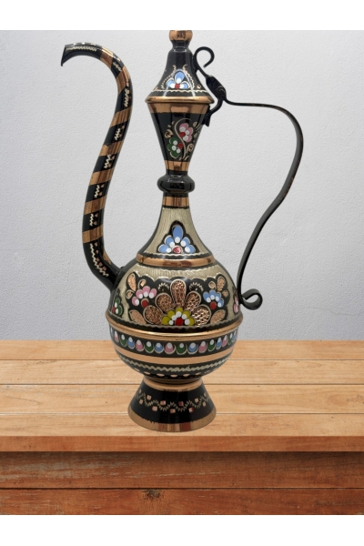 Bakır İbrik İşlemeli Hediyelik No:2 22 Cm