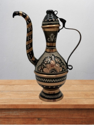 Bakır İbrik İşlemeli Hediyelik No:5 14 Cm