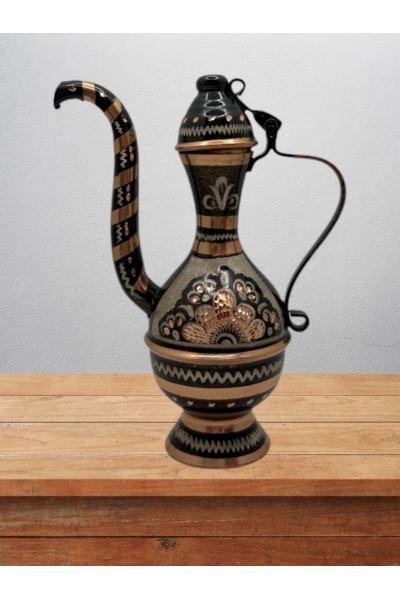 Bakır İbrik İşlemeli Hediyelik No:5 14 Cm