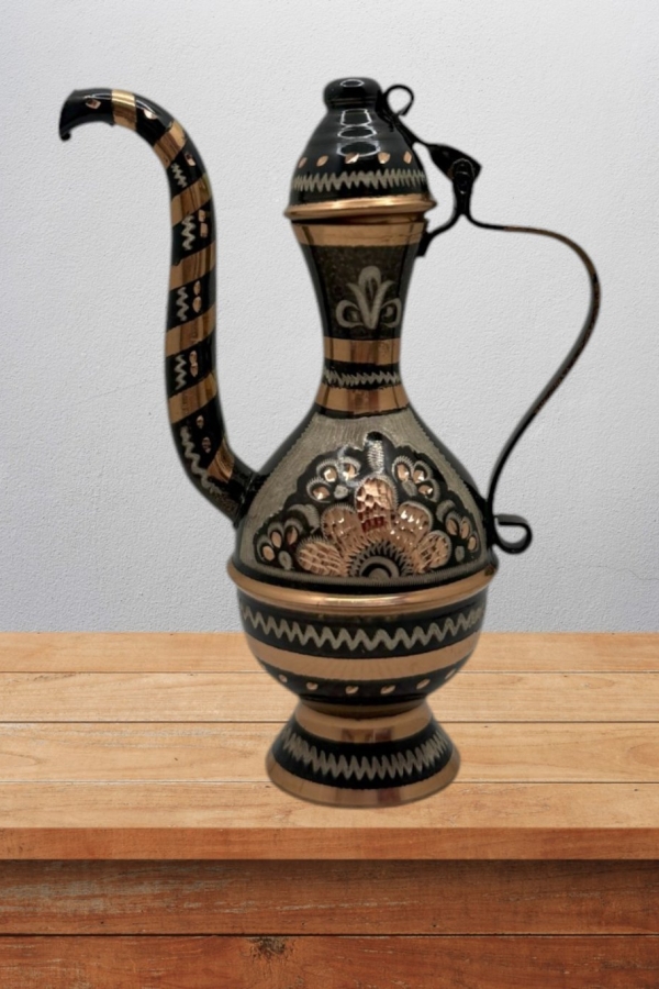 Bakır İbrik İşlemeli Hediyelik No:5 14 Cm