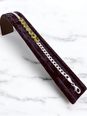 Gümüş Zultanit Taşlı Bileklik Yuvarlak Kesim