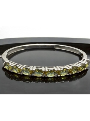 Gümüş Zultanit Taşlı Bileklik Oval Kesim Klipsli