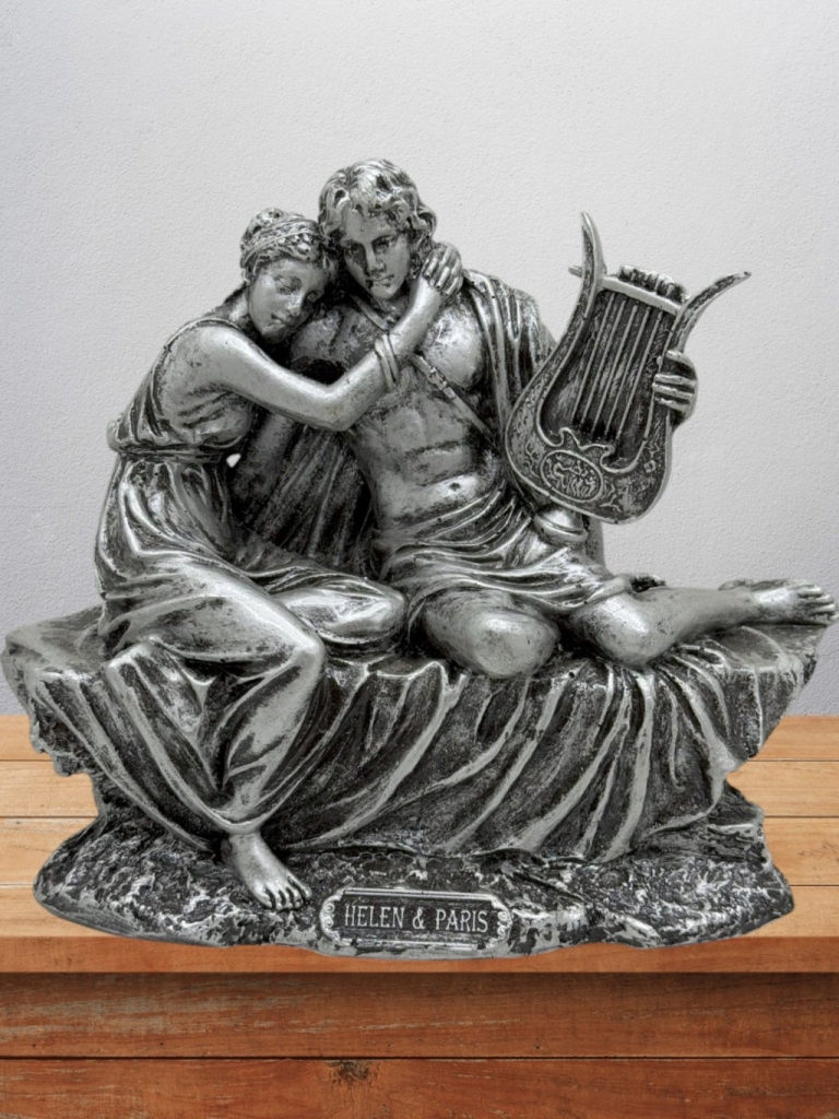 Paris&Helen 17 Cm Mitolojik Kahraman Heykel Dekor Hediyelik Eşya