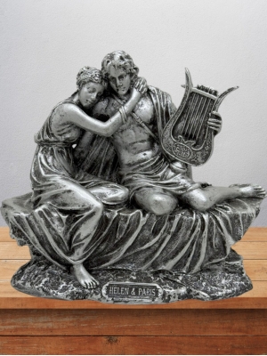 Paris&Helen 17 Cm Mitolojik Kahraman Heykel Dekor Hediyelik Eşya