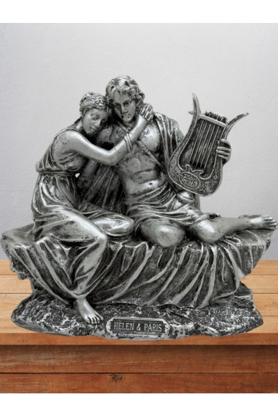 Paris&Helen 17 Cm Mitolojik Kahraman Heykel Dekor Hediyelik Eşya
