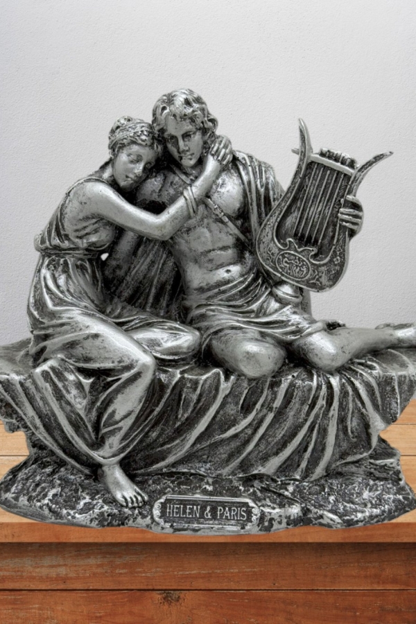 Paris&Helen 17 Cm Mitolojik Kahraman Heykel Dekor Hediyelik Eşya