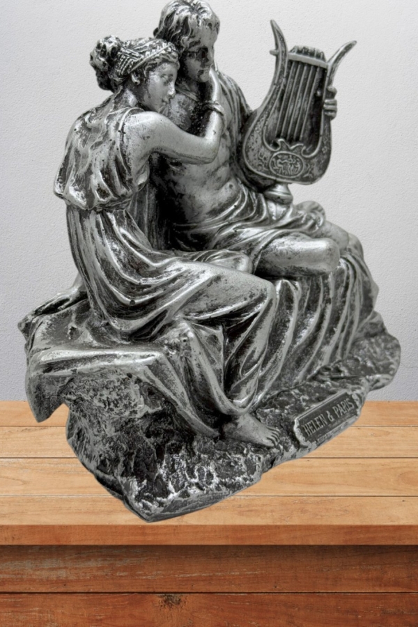 Paris&Helen 17 Cm Mitolojik Kahraman Heykel Dekor Hediyelik Eşya