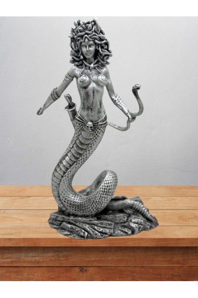 Medusa Biblo 22 Cm  Heykel Dekor Hediyelik Eşya