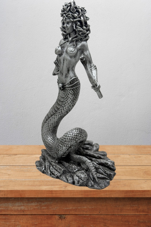 Medusa Biblo 22 Cm  Heykel Dekor Hediyelik Eşya