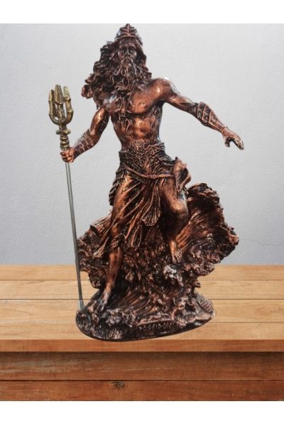 Poseidon Biblo 25 Cm Mitolojik Kahraman Heykel Dekor Hediyelik Eşya