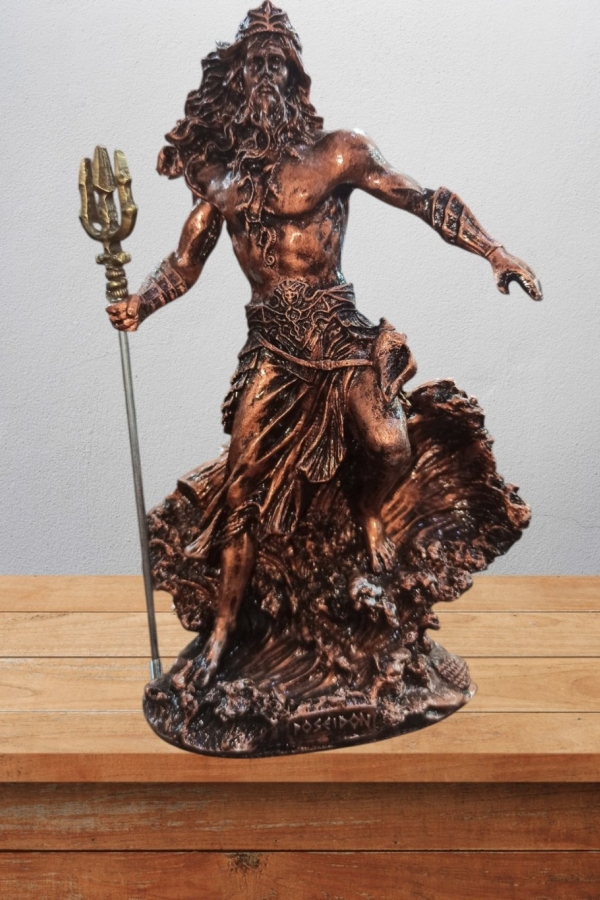 Poseidon Biblo 25 Cm Mitolojik Kahraman Heykel Dekor Hediyelik Eşya