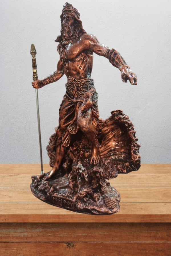 Poseidon Biblo 25 Cm Mitolojik Kahraman Heykel Dekor Hediyelik Eşya