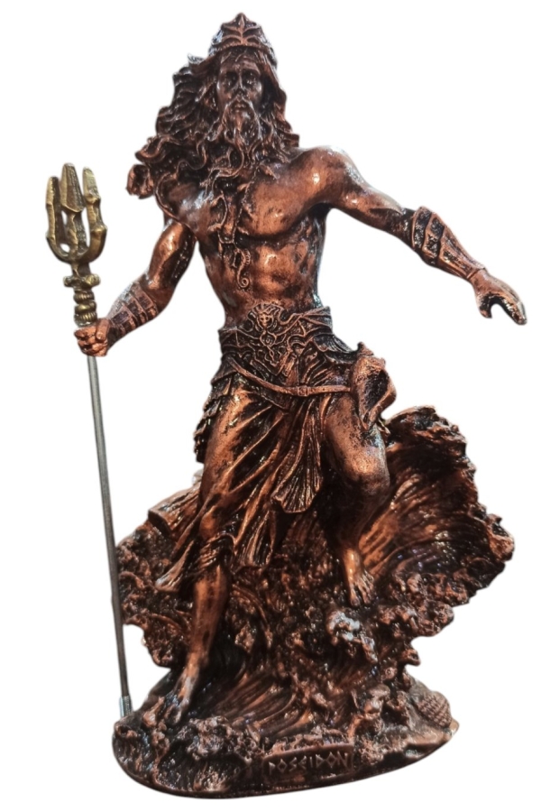 Poseidon Biblo 25 Cm Mitolojik Kahraman Heykel Dekor Hediyelik Eşya