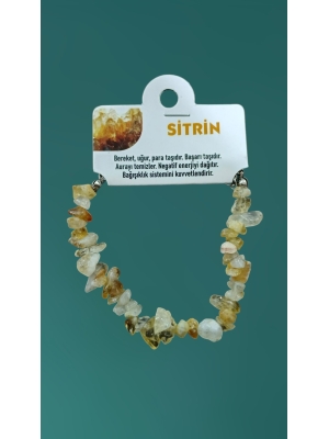 Sitrin Taşı Bileklik Kırık Taş Model