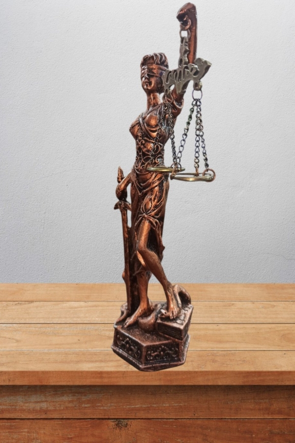 Themis(Adalet)  Biblo 22 Cm Mitolojik Kahraman Heykel Dekor Hediyelik Eşya