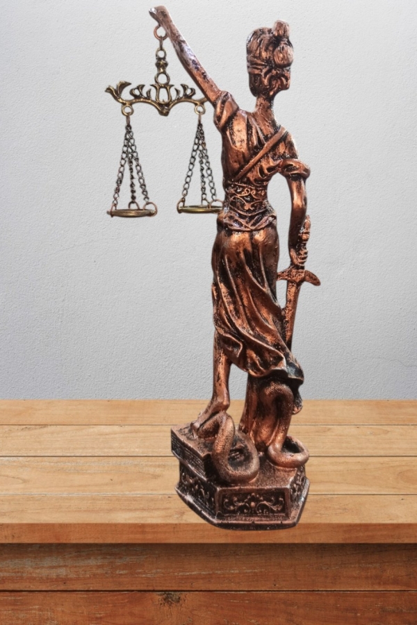 Themis(Adalet)  Biblo 22 Cm Mitolojik Kahraman Heykel Dekor Hediyelik Eşya