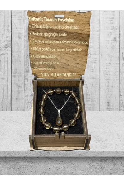 Zultanit Taşı Kolye ve Bileklik Takım